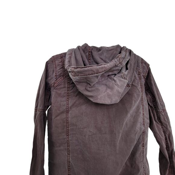 American Eagle Outfitter Utility Cotton Purple Vintage Wash Jacket Women Sz S - Picture 8 of 9